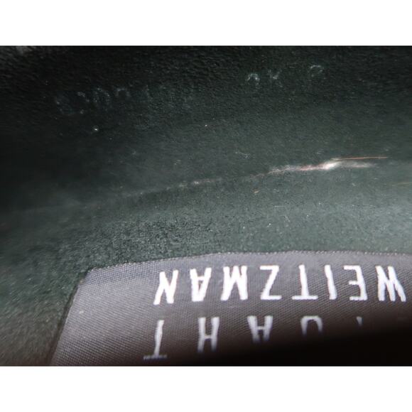 Stuart Weitzman Shoes Womens 8.5 Pump Classic Retro Leather Metallic Chunky Heel - Picture 12 of 13